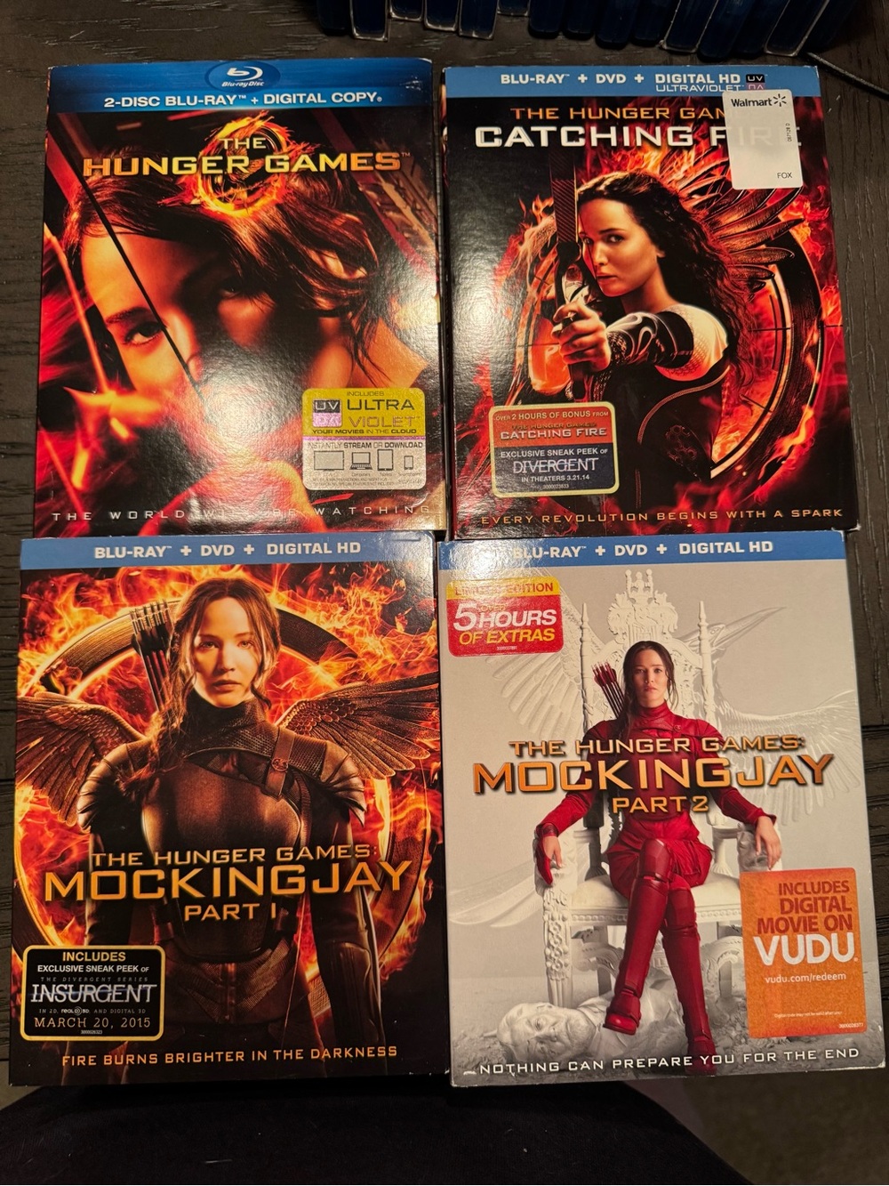 Blu-ray Collection -all 4 Hunger Games Blu-ray